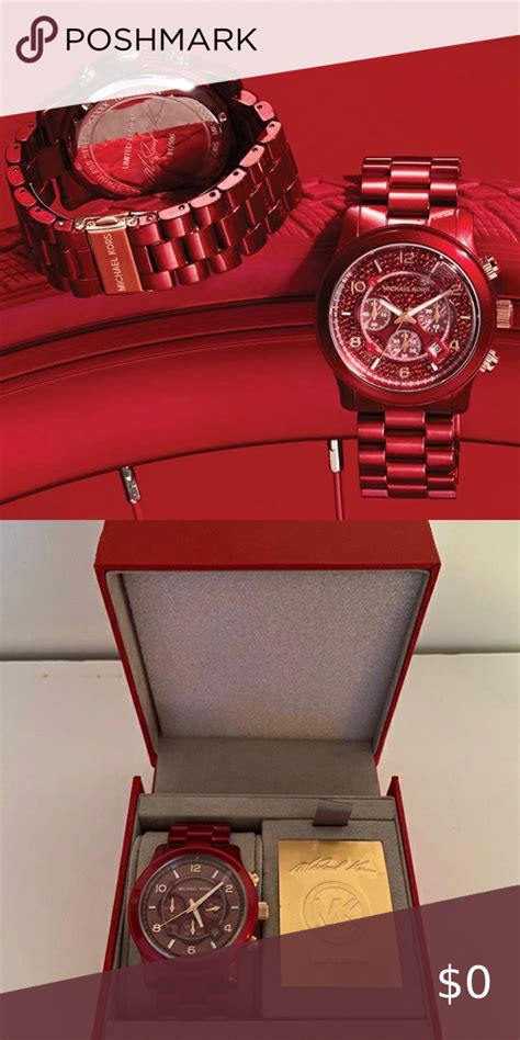 michael kors limited edition watch red
